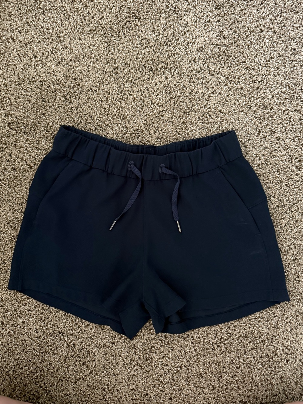 lululemon athletica On the Fly shorts Navy Elastic Waist Athletic Shorts